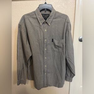 Abercrombie & Fitch Men's Plaid button down long sleeve Shirt 100% cotton